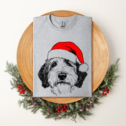 English Sheepdog, Santa, Dog, Christmas, Dog Lover, Pet T-Shirt Comfort Colors T-Shirt