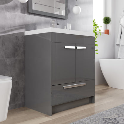 Eviva Lugano Bath Vanity with Acrylic Top and Integrated Sink (24"-84")