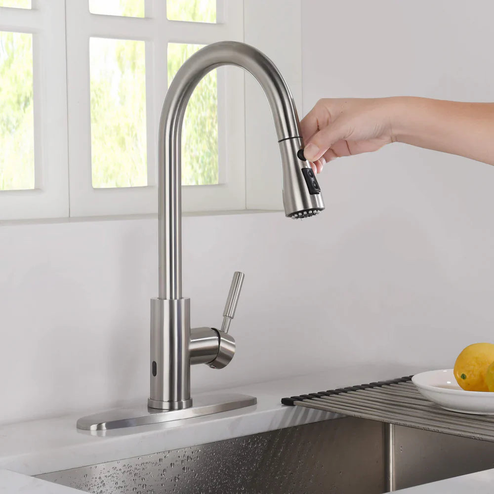 Value Collection - Single Handle Pull Down Kitchen Faucet With Touch Sensor - F102-S