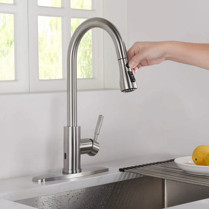 Value Collection - Single Handle Pull Down Kitchen Faucet With Touch Sensor - F102-S