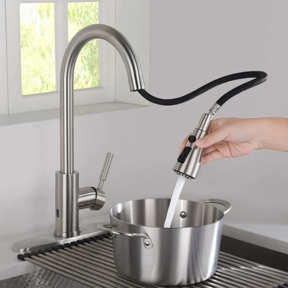 Value Collection - Single Handle Pull Down Kitchen Faucet With Touch Sensor - F102-S