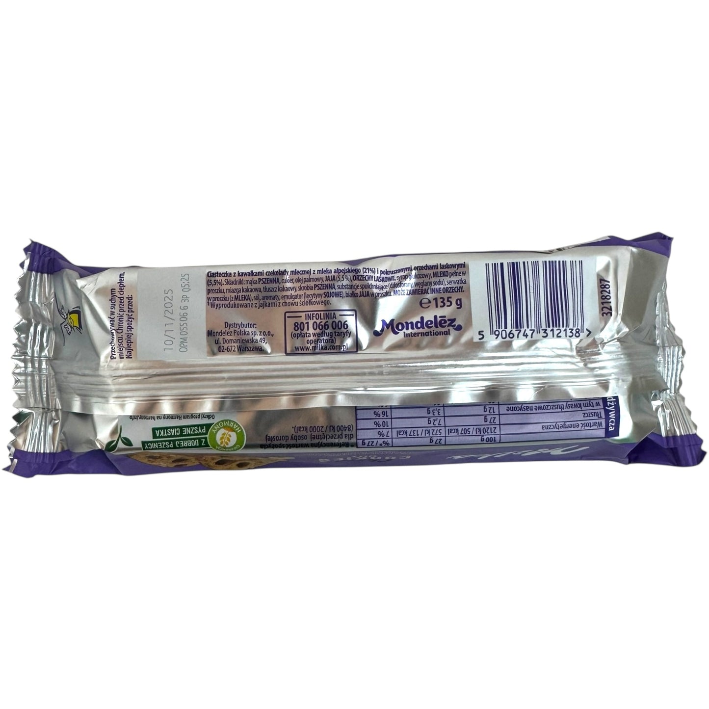 Milka Chocolate Nut Cookies 135g – Deliciously Crunchy Treats with Nuts