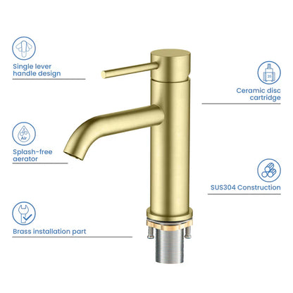 Single-Handle Bathroom Sink Faucet w/ Pop-Up Drain – Value Collection (F201)
