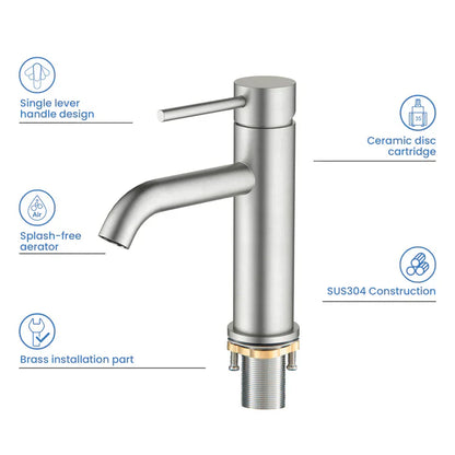 Single-Handle Bathroom Sink Faucet w/ Pop-Up Drain – Value Collection (F201)