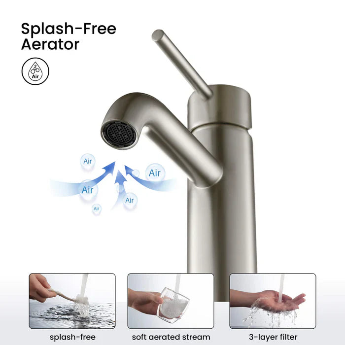 Single-Handle Bathroom Sink Faucet w/ Pop-Up Drain – Value Collection (F201)