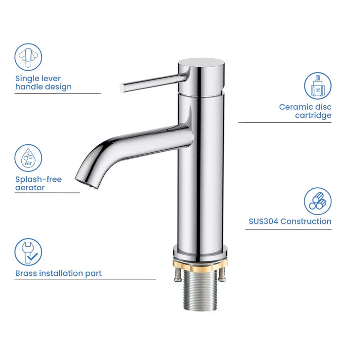 Single-Handle Bathroom Sink Faucet w/ Pop-Up Drain – Value Collection (F201)