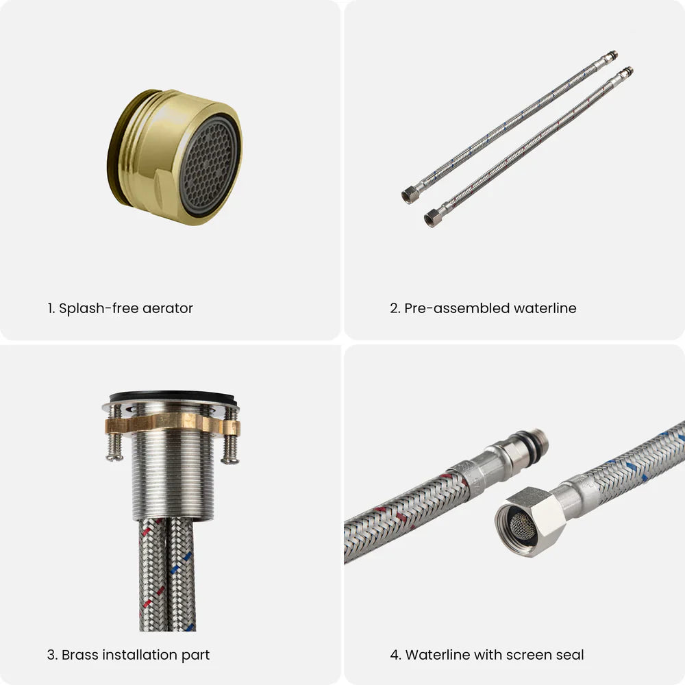 Value Collection - Single Handle Bathroom Vanity Sink Faucet with Pop Up Drain - F202