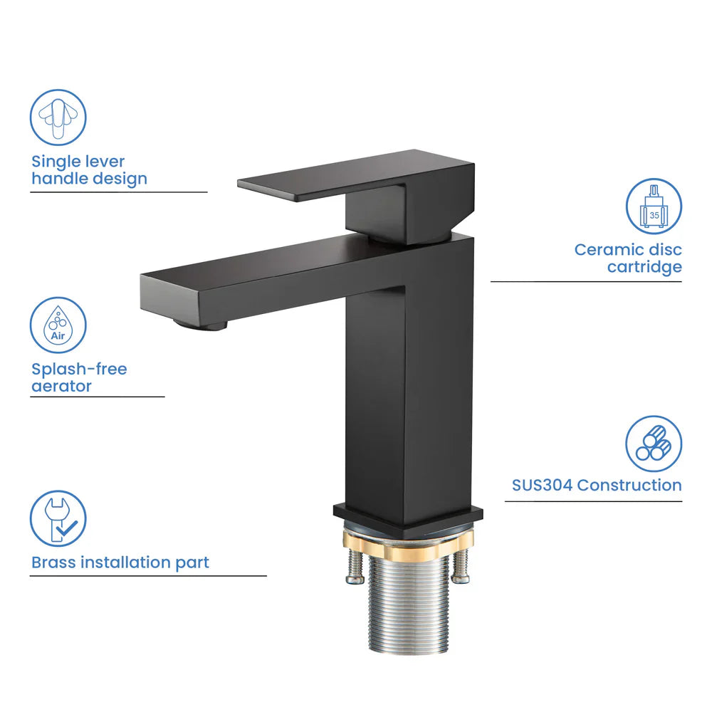 Value Collection - Single Handle Bathroom Vanity Sink Faucet with Pop Up Drain - F202