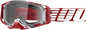 100% Armega Goggles - Oversized Deep Red - Clear 50004-00009