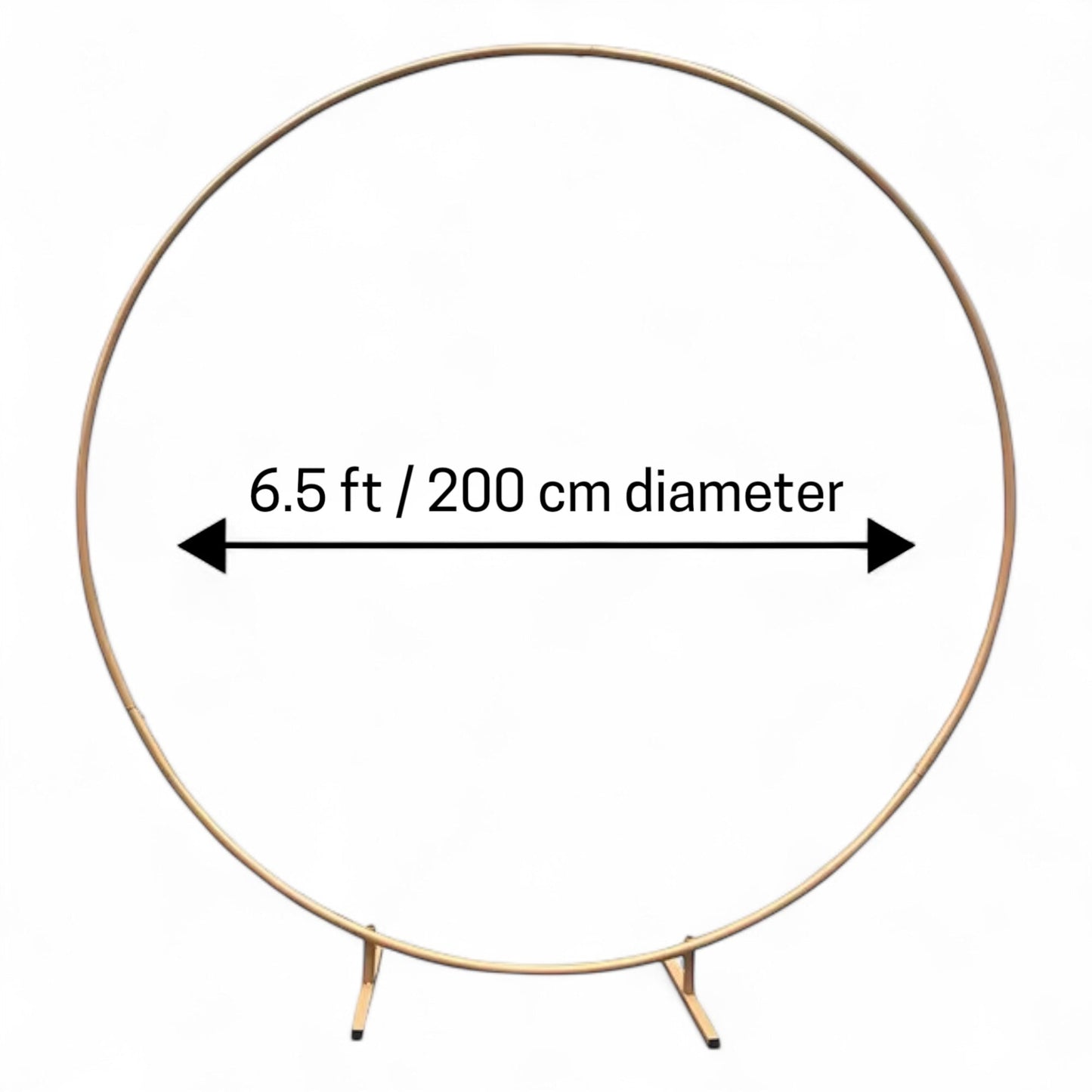 Vorte Round Wedding Backdrop Stand - 6.5 FT Gold Metal Arch