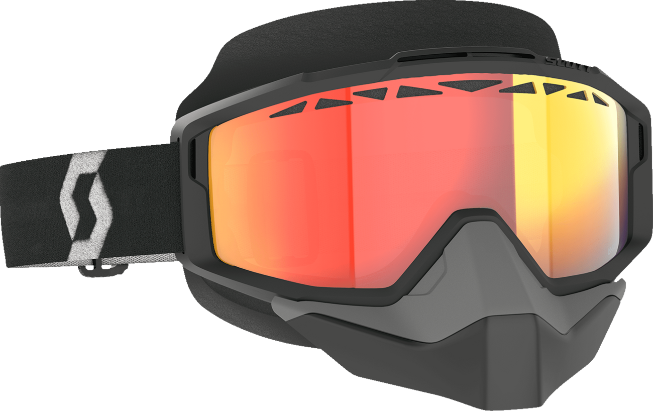 SCOTT Split OTG Snow Goggle - Light Sensitive - Black/White - Red Chrome 285542-1007341