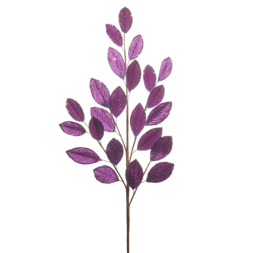 25.5" Bright Purple Leaf Spray