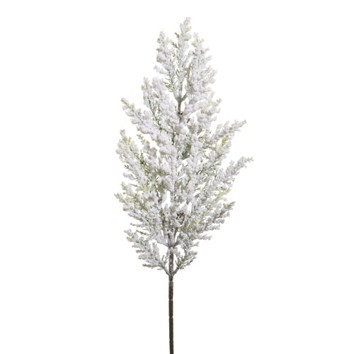 25" Glittered Cedar Spray