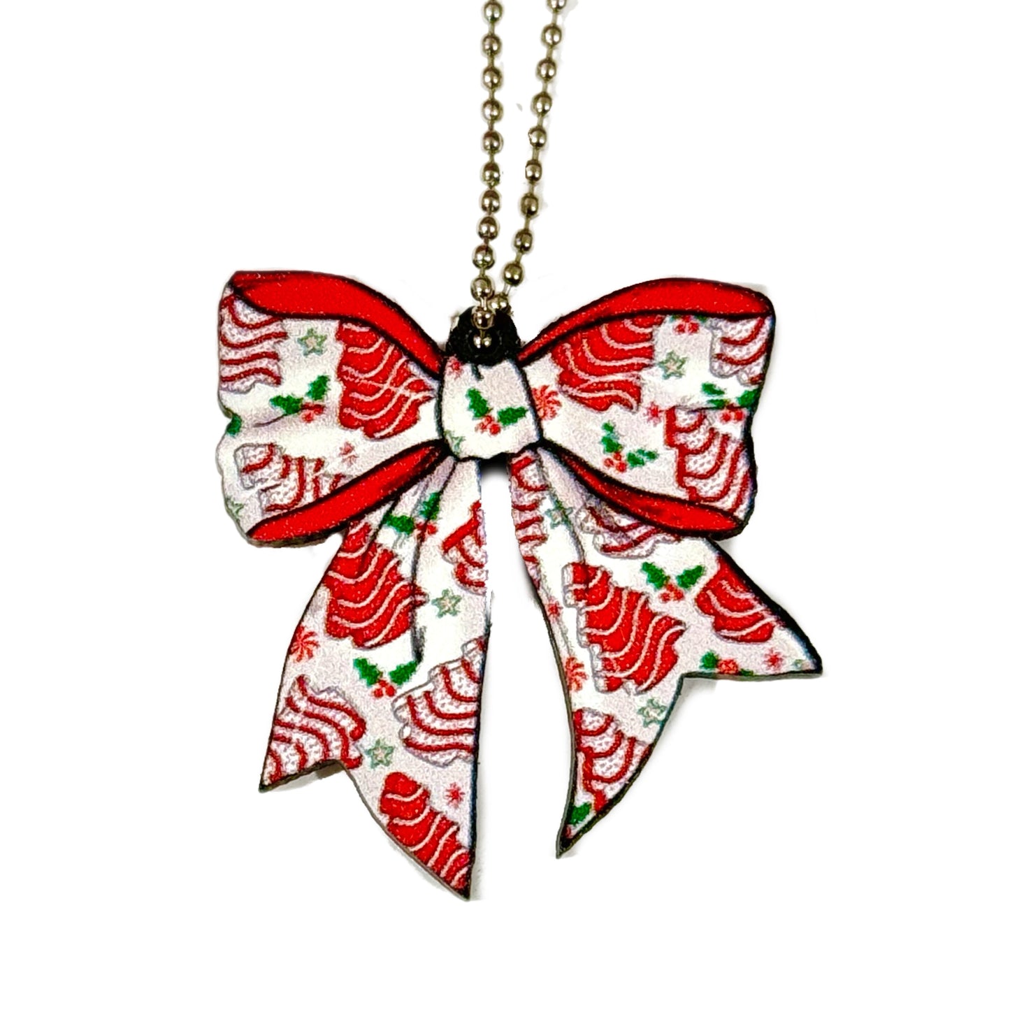 Christmas Cake Bow Charm - Tumbler Handle Charm