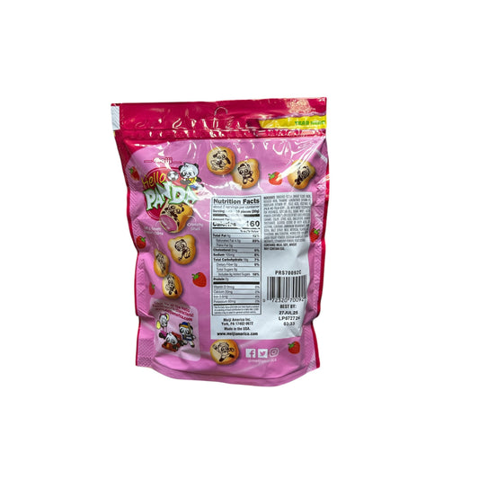 Meiji Hello Panda Strawberry Cream-Filled Cookies, Crunchy Bites with Sweet Strawberry Flavor