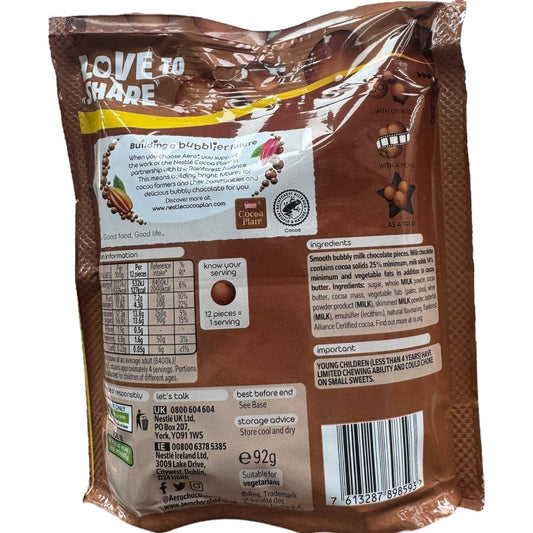 Aero chocolate melts