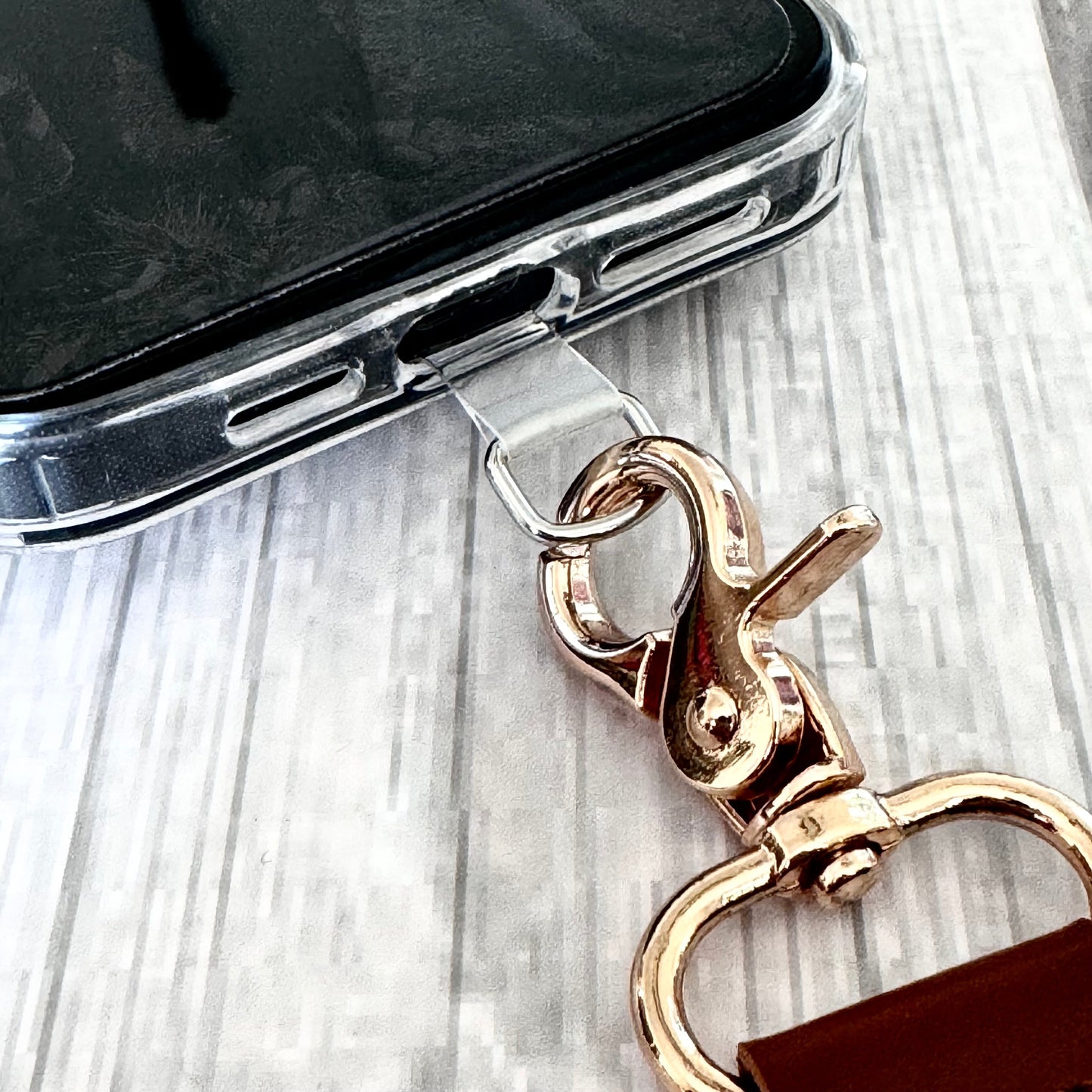Phone Wrist Strap Keychain with Tether Tab - PINK DAISIES