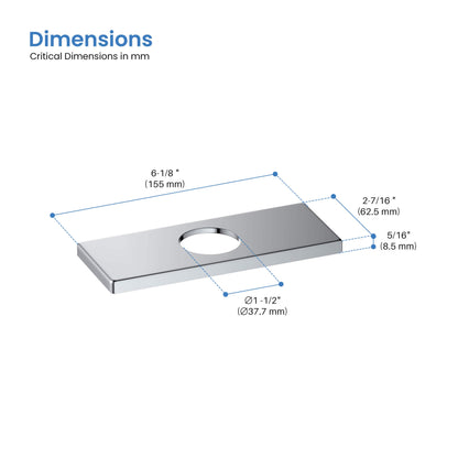Fusion 6 Inch Bathroom Faucet Hole Cover