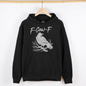F Caw F, Raven, Crow, Funny, Trending, Vulgar, Crude, Halloween, Goth, Witch, Spooky, Graphic Hoodie, Hooded Sweatshirt