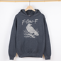 F Caw F, Raven, Crow, Funny, Trending, Vulgar, Crude, Halloween, Goth, Witch, Spooky, Graphic Hoodie, Hooded Sweatshirt