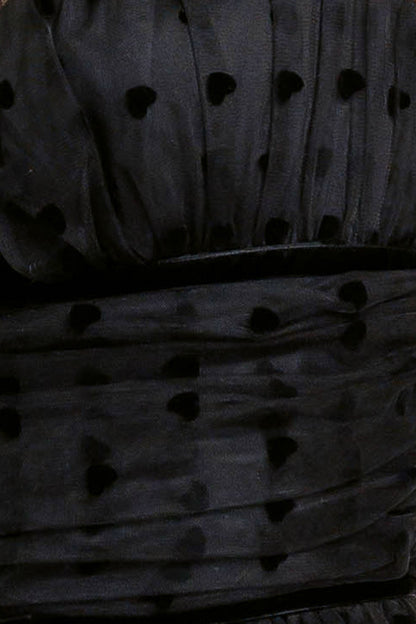 HEART DOT BALLET TULLE MIDI DRESS