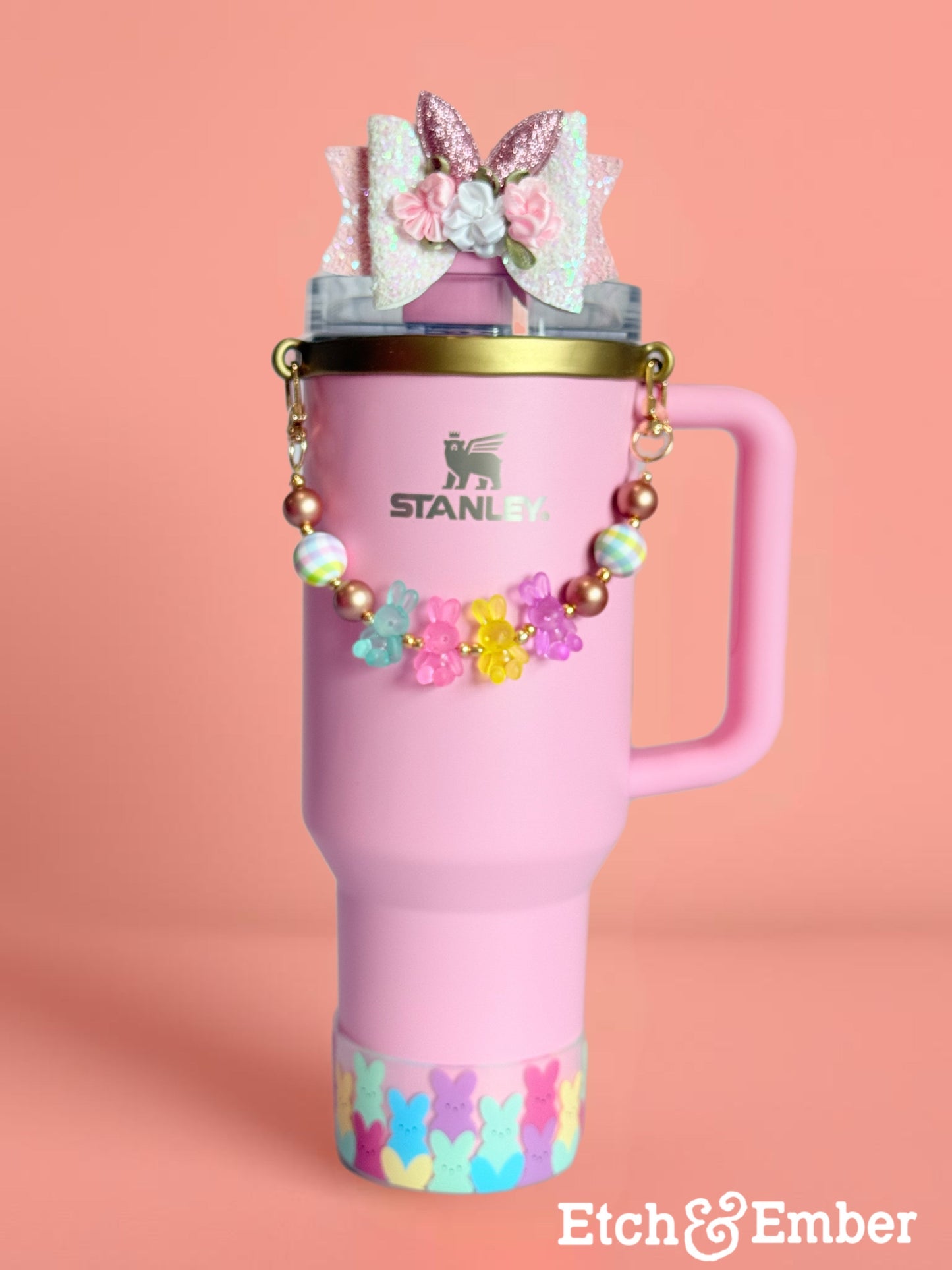 Floral Spring Tumbler Bow