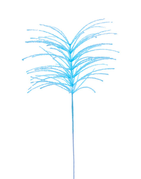 26"L GLITTER BEAD SPRAY SOFT BLUE