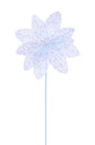 22"L GLITTER/PEARL FILIGREE FLOWER SOFT BLUE