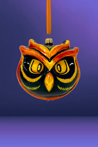 Fire Owl Polish Glass Ornament