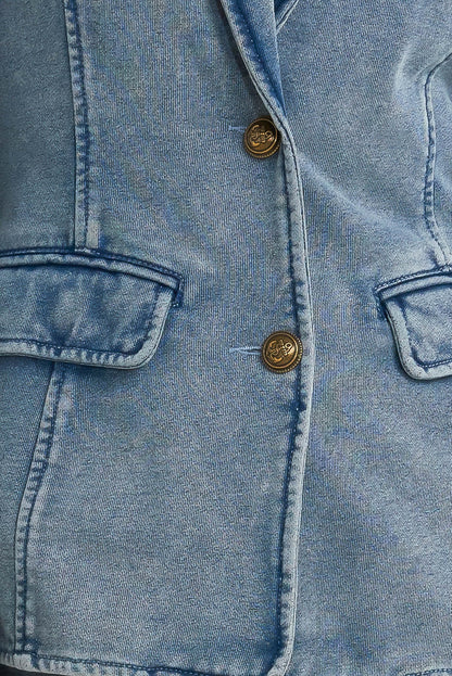 TAILORED FRAME FRENCH TERRY BLAZER