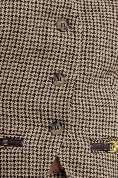 CHECK ATTITUDE WOVEN WOOLEN VEST