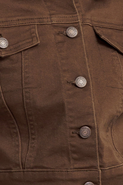 EFFORTLESS EDGE BROWN TWILL JACKET