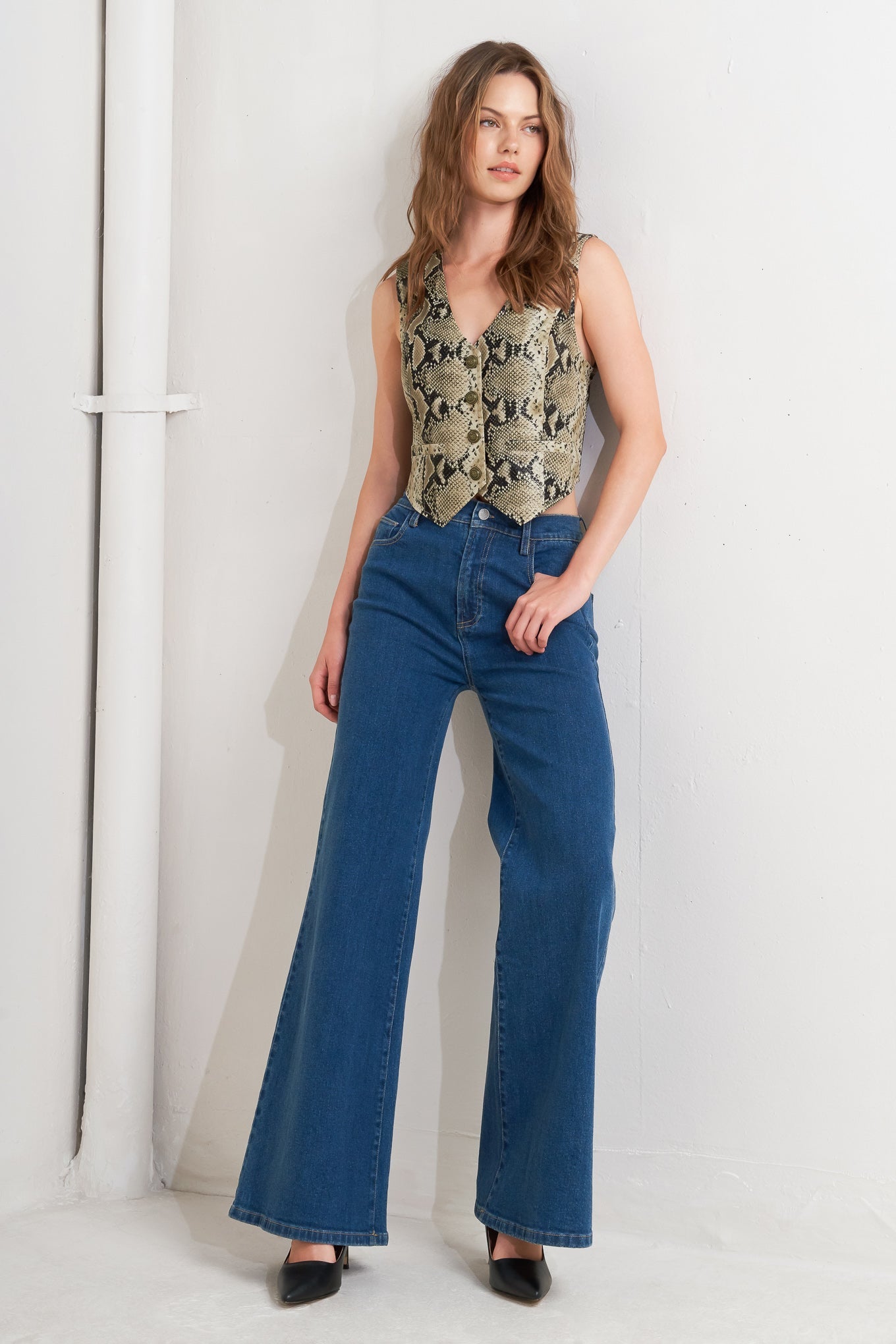 GLAM VENOM FAUX LEATHER VEST