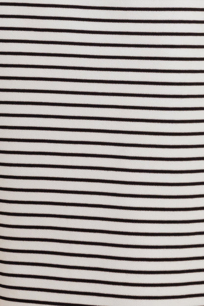 WINDING PATH STRIPED WOVEN SKIRT