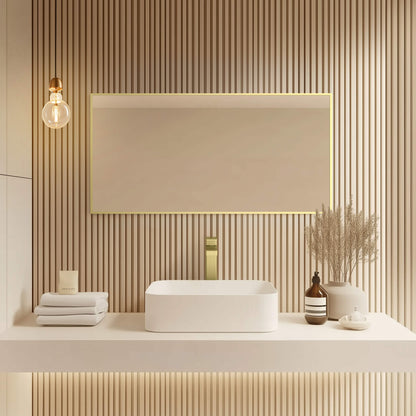 18" x 36" Metal Frame Shatterproof Wall Mount Mirror