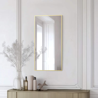 18" x 36" Metal Frame Shatterproof Wall Mount Mirror