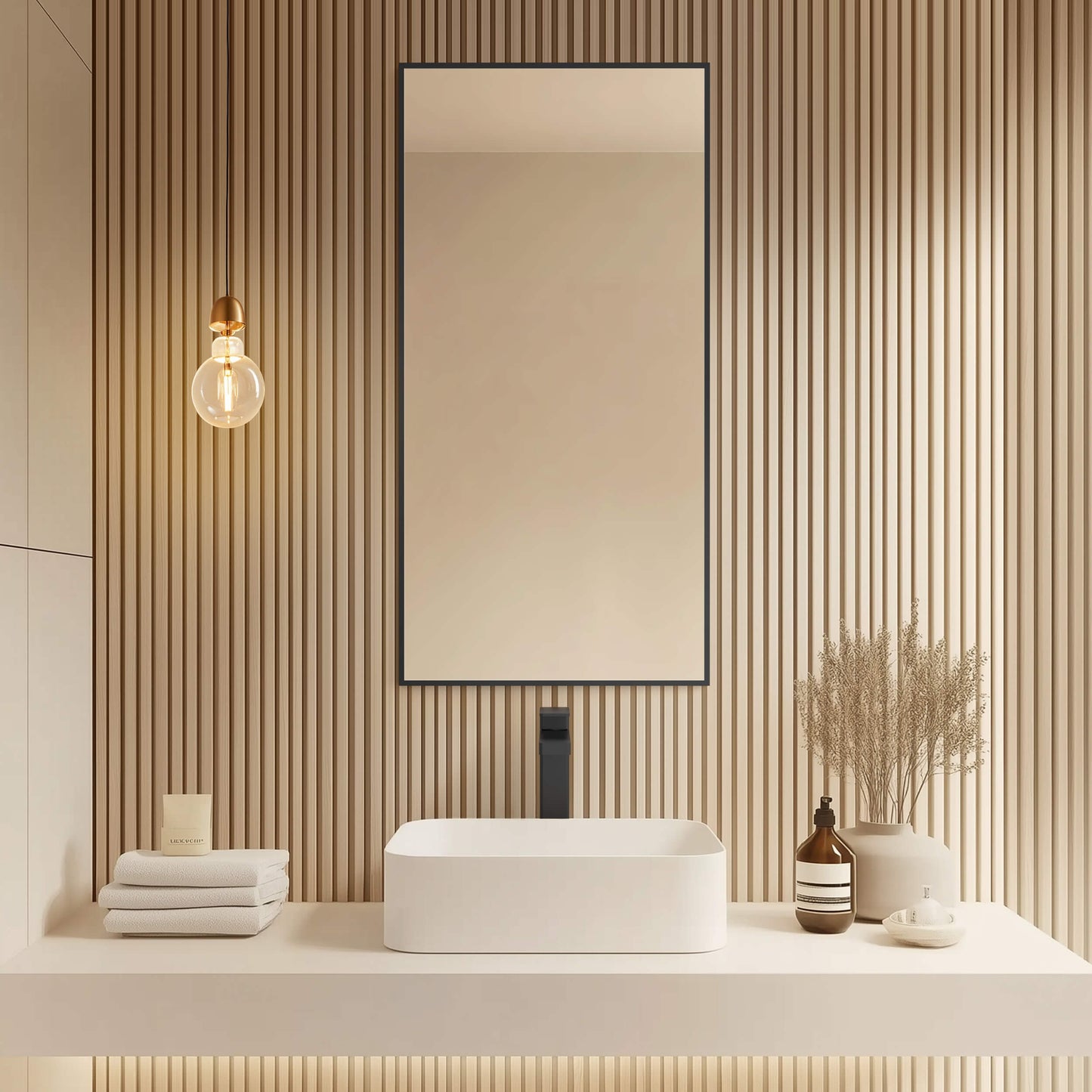 18" x 36" Metal Frame Shatterproof Wall Mount Mirror