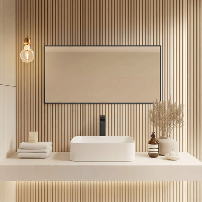 18" x 36" Metal Frame Shatterproof Wall Mount Mirror