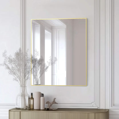 30" x 36" Metal Frame Shatterproof Wall Mount Mirror