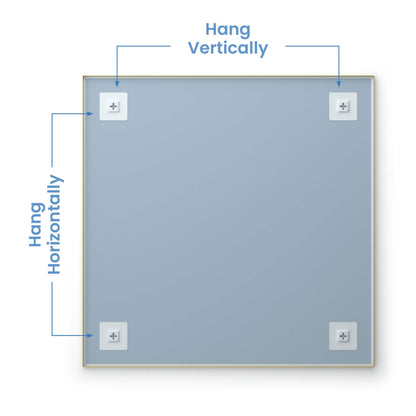 36" x 36" Metal Frame Shatterproof Wall Mount Mirror