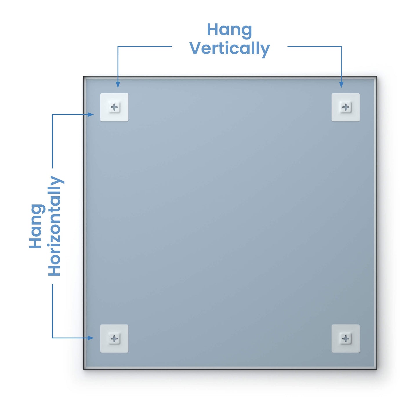 36" x 36" Metal Frame Shatterproof Wall Mount Mirror