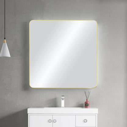 36" x 36" Shatterproof Wall Mount Metal Frame Mirror - FM2-3636