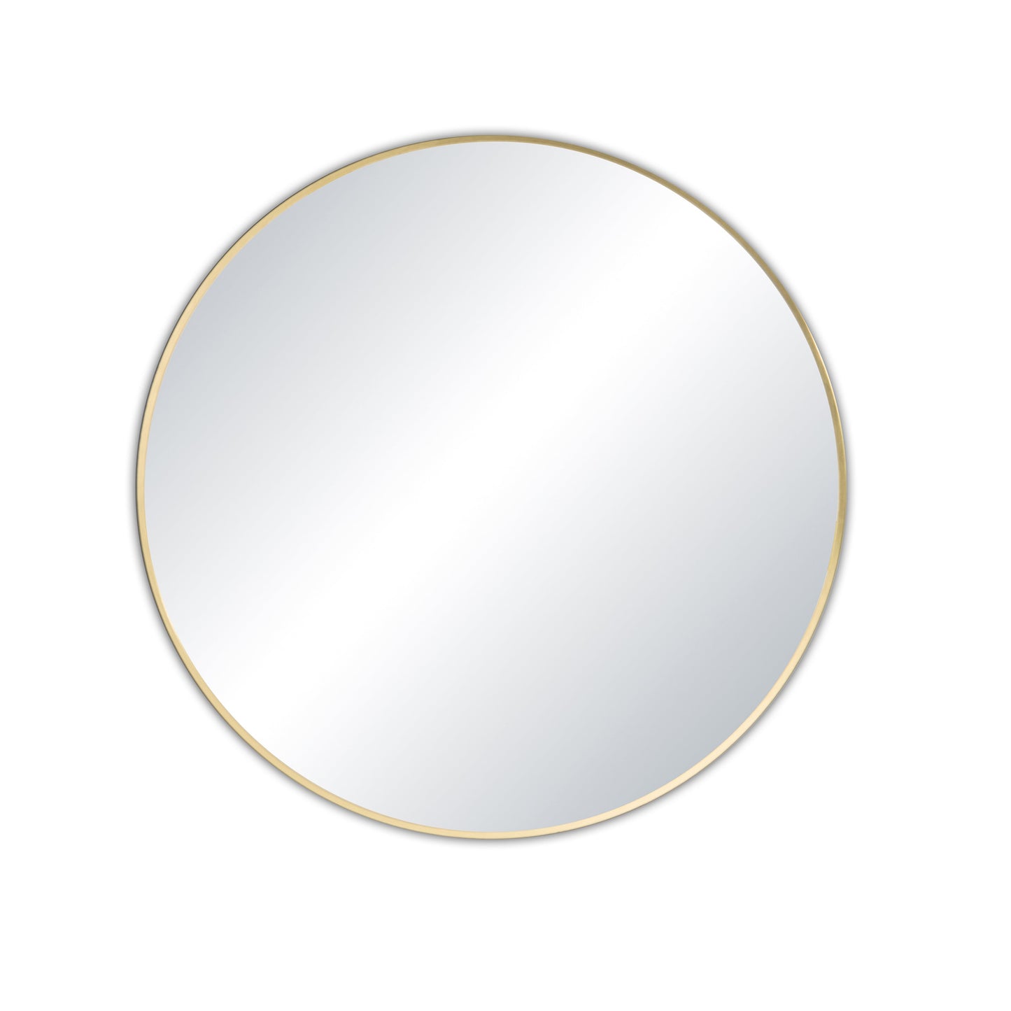 28" Round Metal Frame Shatterproof Wall Mount Mirror