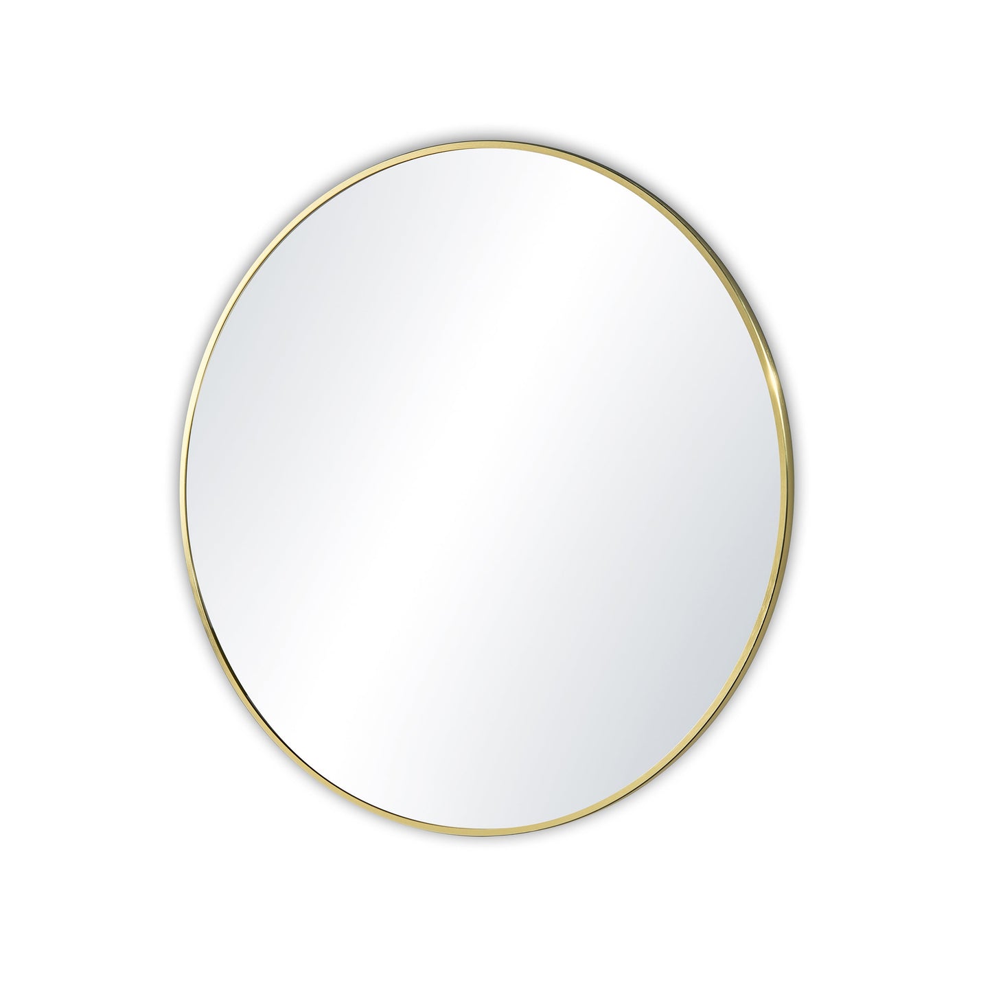 28" Round Metal Frame Shatterproof Wall Mount Mirror
