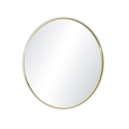 28" Round Metal Frame Shatterproof Wall Mount Mirror