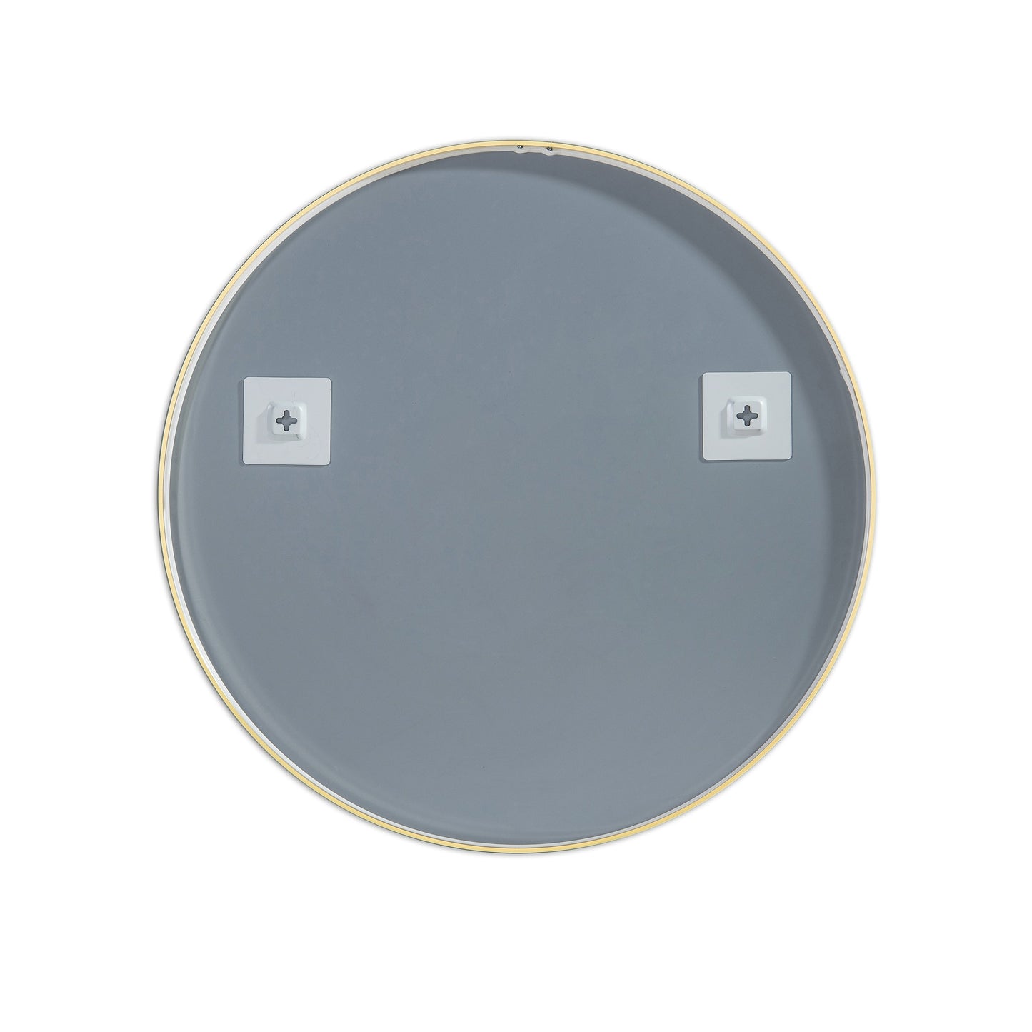 28" Round Metal Frame Shatterproof Wall Mount Mirror