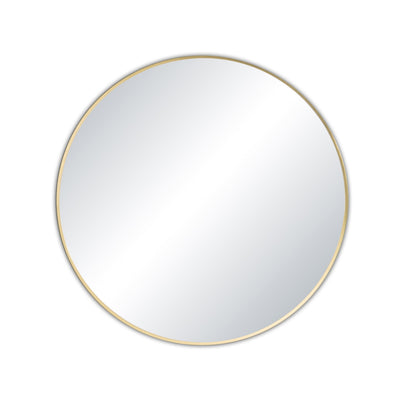 36" Round Metal Frame Shatterproof Wall Mount Mirror