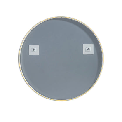 36" Round Metal Frame Shatterproof Wall Mount Mirror