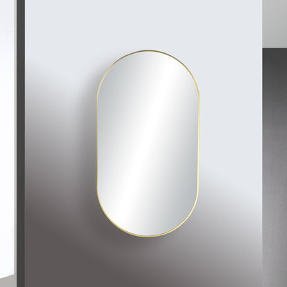 20" x 36" Metal Frame Shatterproof Wall Mount Mirror