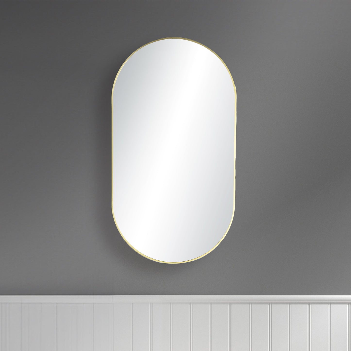 20" x 36" Metal Frame Shatterproof Wall Mount Mirror
